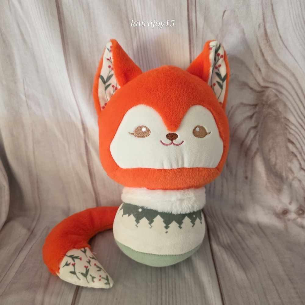 Mewaii Winter Fox Plush Stuffed Toy Velour Holly Berry 10 Inch 2024